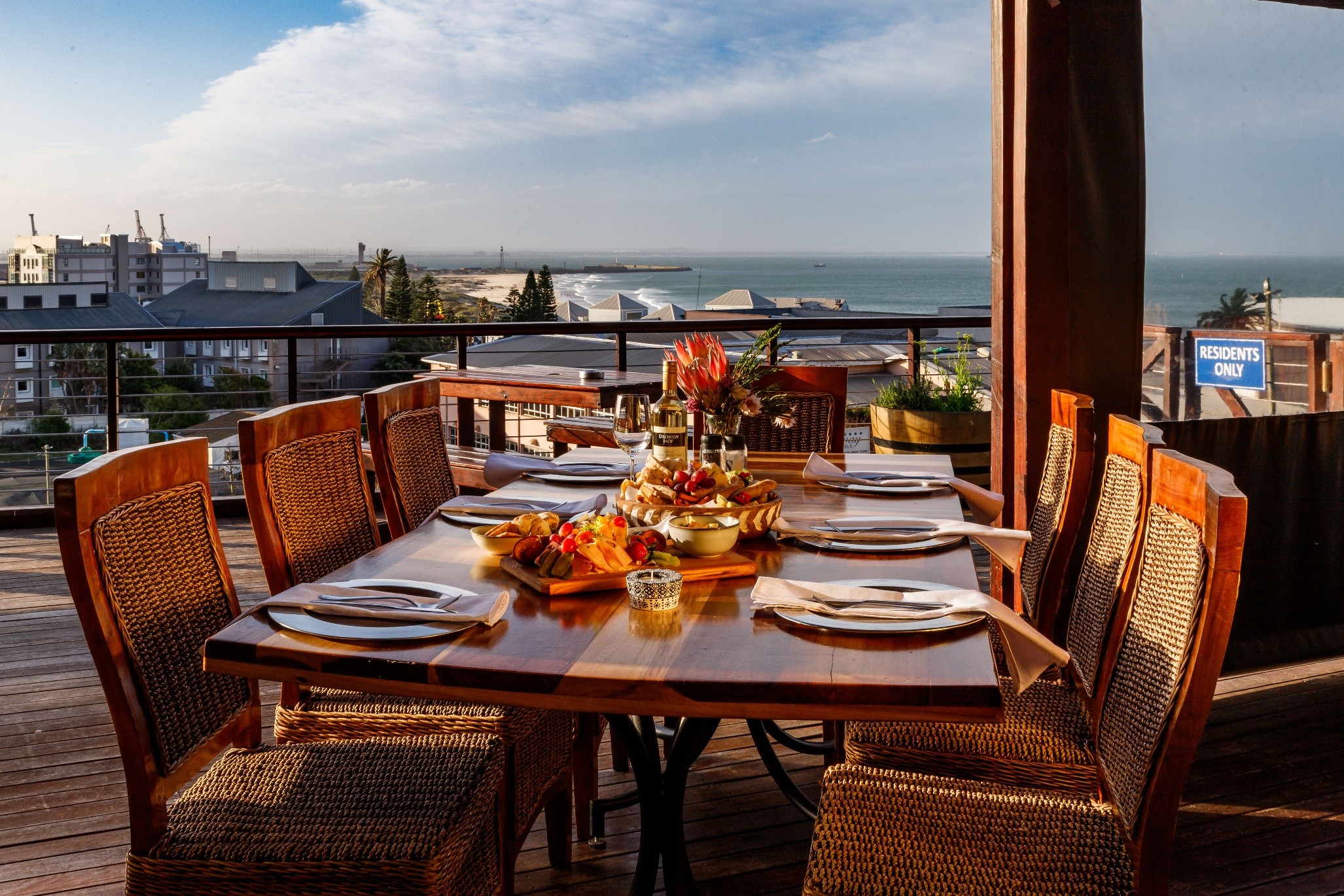 Food and Drinks on Balcony